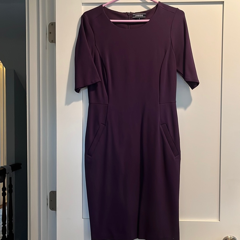 Land’s End purple sheath dress